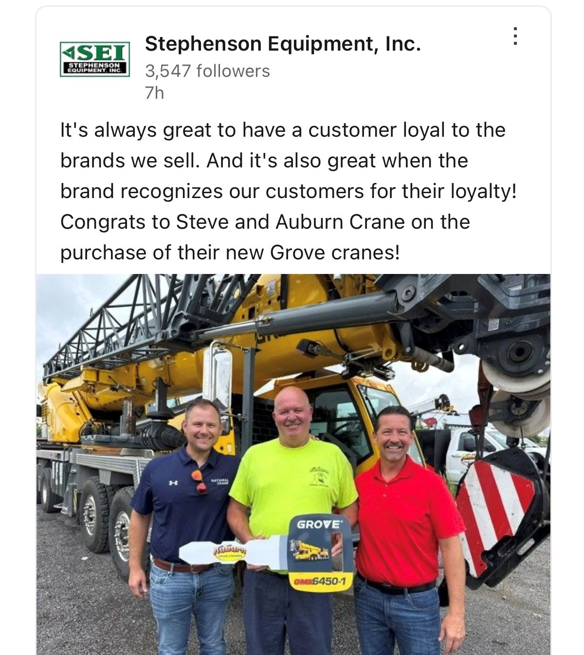 Auburn Crane and Rigging announces the purchase of new equipment